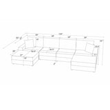 Sectional Sofa With 2 Ottomans And Toss Pillows