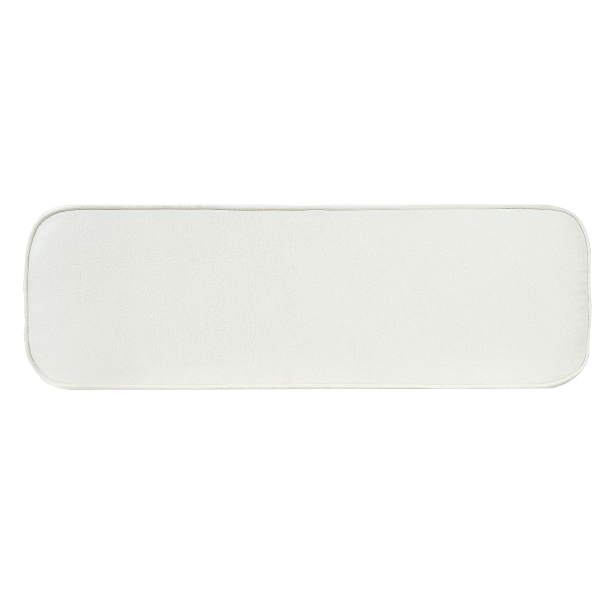 Upholstered Ottoman Bench With Thick Padded Design - Beige