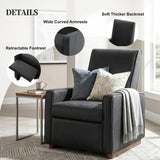 Manual Recliner Chair, 2 Position With 160° Adjustable Backrest For Living Room