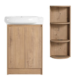 Freestanding Bathroom Vanity With Sink And Storage Rack, Soft Close Doors Base With Basin