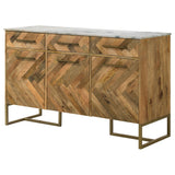 Paloma - 3 Door Herringbone Accent Cabinet - Natural