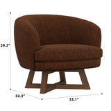 Swivel Accent Chair With Sculptural Base
