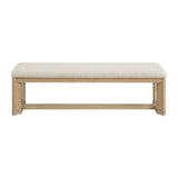 Upholstered Dining Bench - Brown