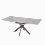 Modern Extendable Dining Table Set For 6 - 8 - Black / Gray