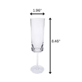 Oval Halo - Acrylic Champagne Flutes (Set of 4)