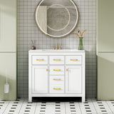 Bathroom Vanity With Sink Combo Set, Modern Bathroom Cabinet With 4 Drawers